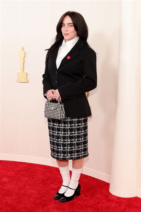 billie eilish chanel suit oscars|Billie Eilish 2024 Oscar dress.